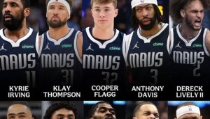 独行侠媒体晒照新赛季阵容：能排出两套首发 阵容深度全联盟第一